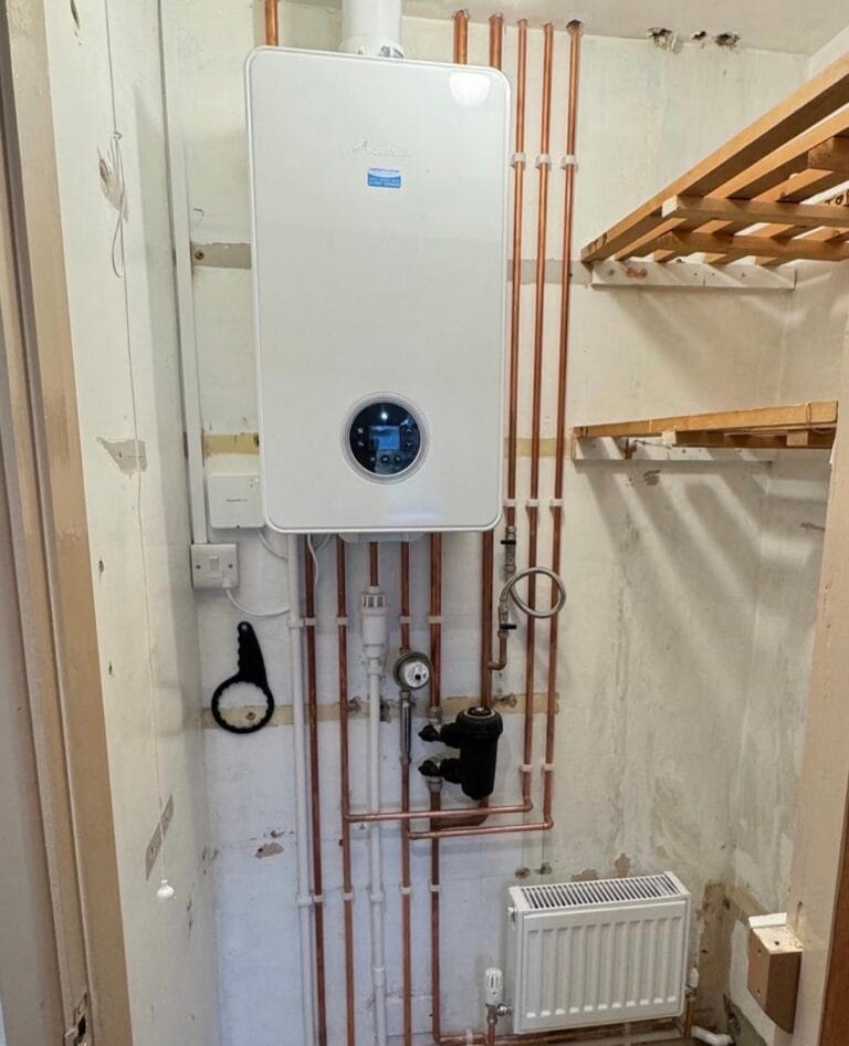 Modern gas boiler installation inspected and commissioned by Oxyplumb in Carterton