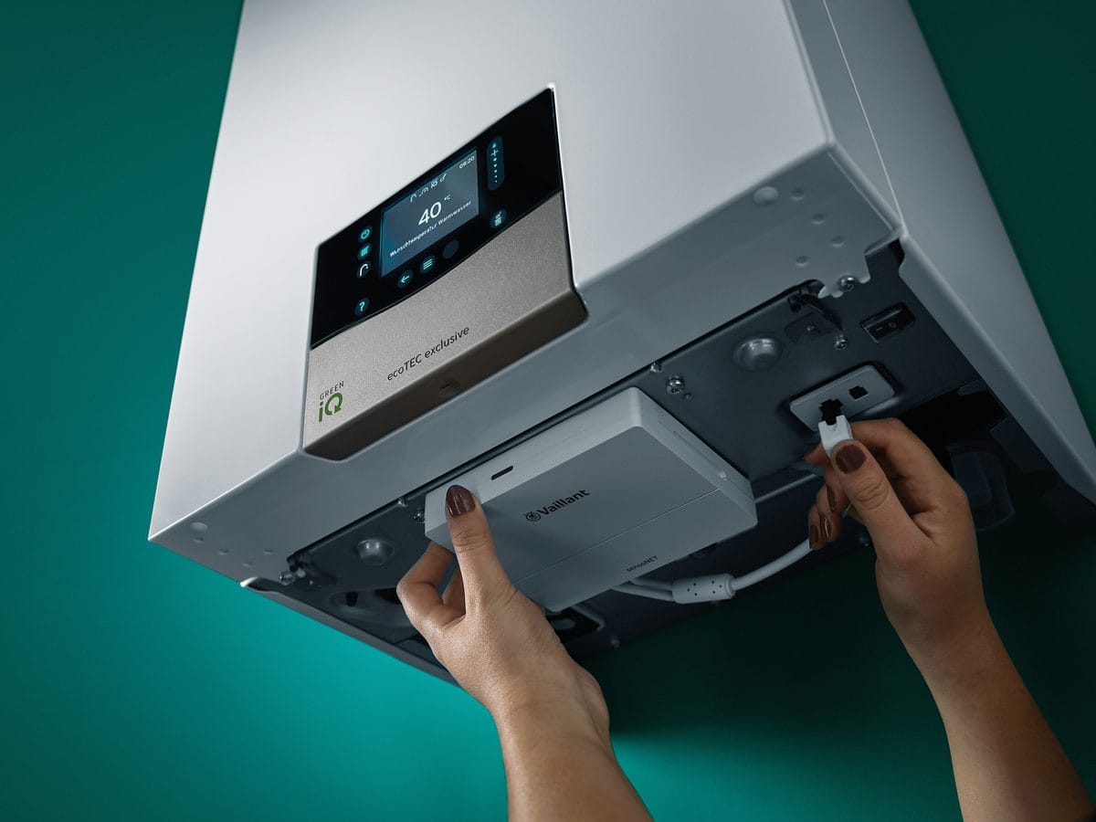 Vaillant ecoTEC Exclusive boiler with sensoNET internet gateway